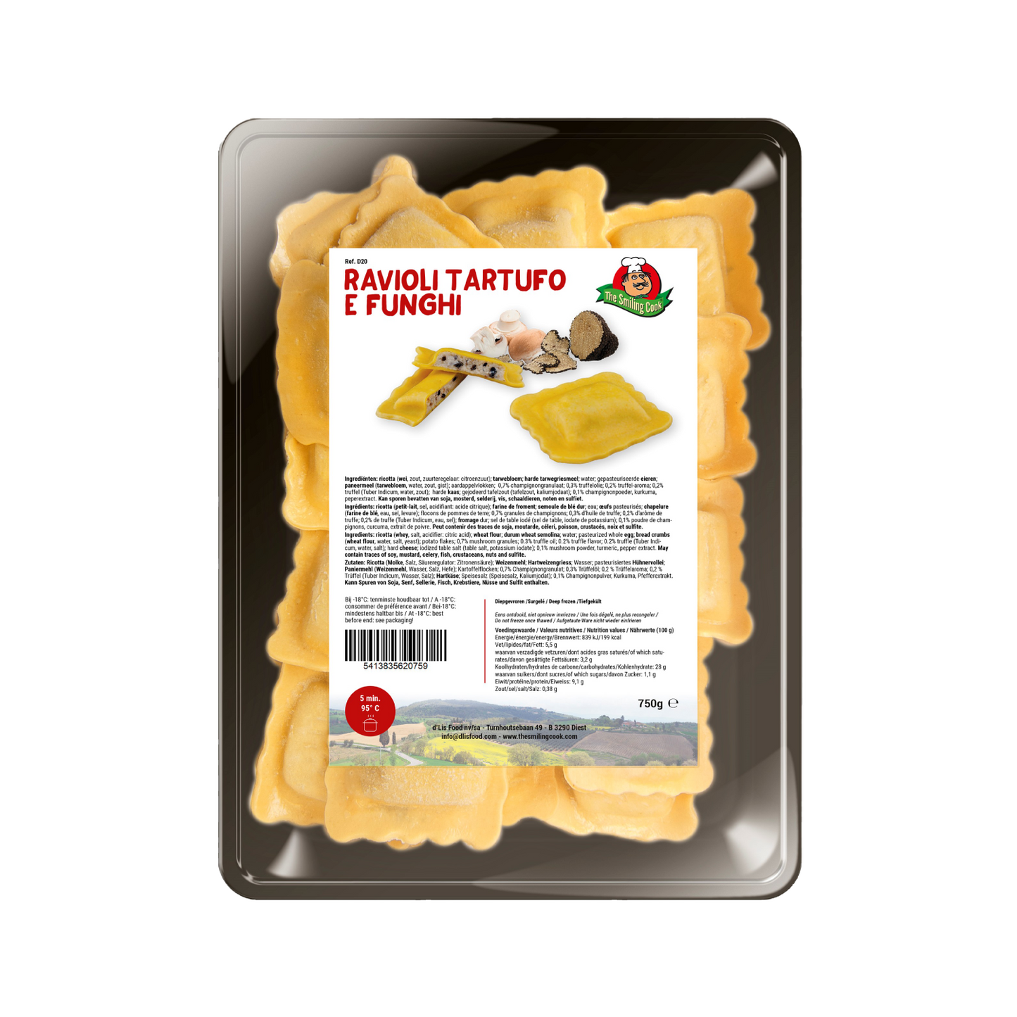 D'LIS RAVIOLI TARTUFO/FUNGHI 25g. 1x750g